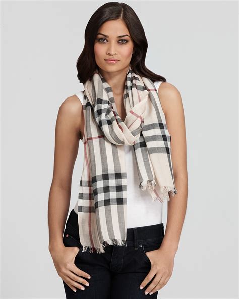 burberry giant check wool & silk gauze scarf black|giant check wool scarf.